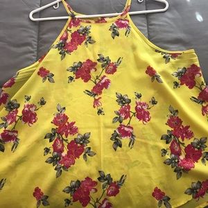 Yellow floral shirt